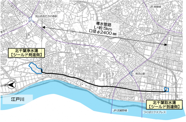 新設導水管の位置図